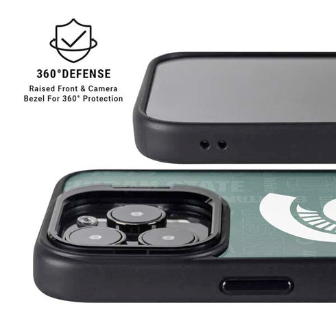 Michigan State University Jersey Split iPhone 13 Pro Max Kickstand Case