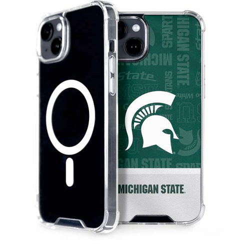 Michigan State University Jersey Split iPhone 14 MagSafe Case