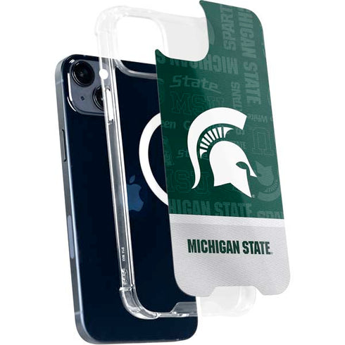 Michigan State University Jersey Split iPhone 14 MagSafe Case