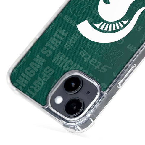 Michigan State University Jersey Split iPhone 14 MagSafe Case