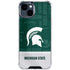 Michigan State University Jersey Split iPhone 14 Plus Clear Case