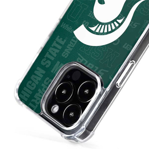 Michigan State University Jersey Split iPhone 14 Pro MagSafe Case