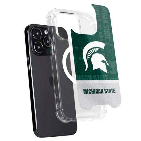 Michigan State University Jersey Split iPhone 14 Pro Max MagSafe Case