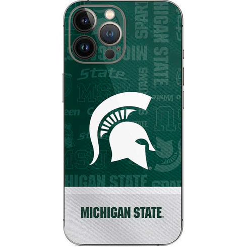 Michigan State University Jersey Split iPhone 14 Pro Max Skin