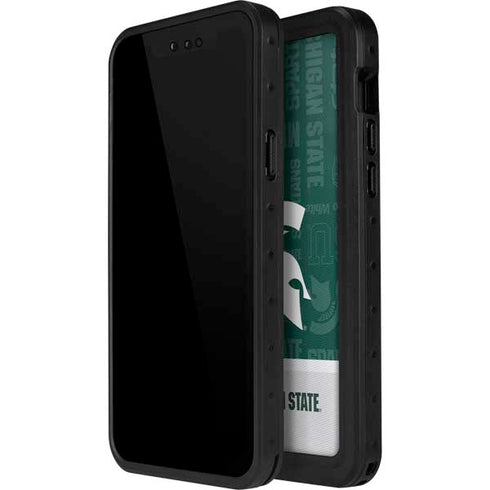 Michigan State University Jersey Split iPhone 14 Pro Max Waterproof Case