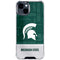 Michigan State University Jersey Split iPhone 15 Clear Case