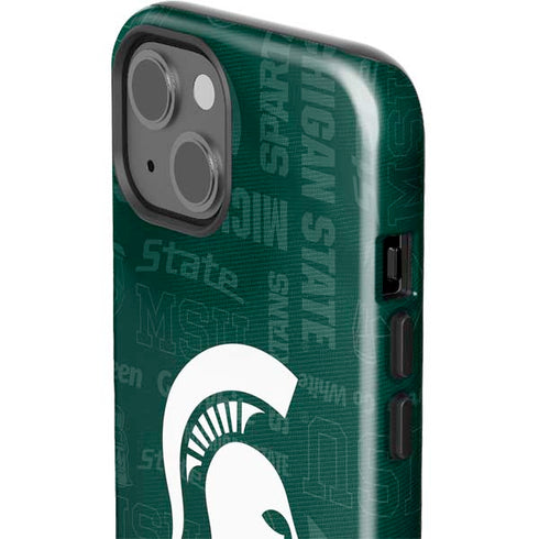 Michigan State University Jersey Split iPhone 15 Plus Impact Case