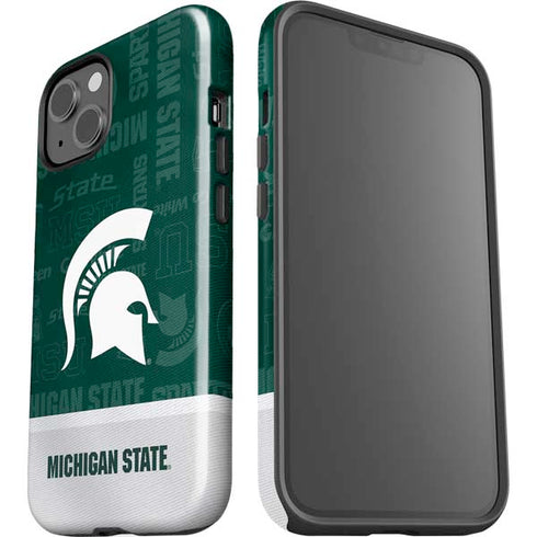Michigan State University Jersey Split iPhone 15 Plus Impact Case