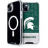 Michigan State University Jersey Split iPhone 15 Plus MagSafe Case