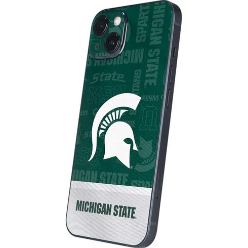Michigan State University Jersey Split iPhone 15 Plus Skin