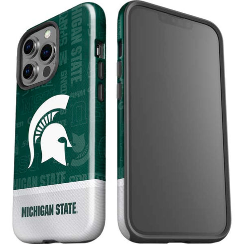 Michigan State University Jersey Split iPhone 15 Pro Impact Case