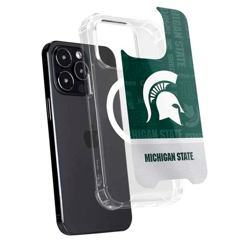 Michigan State University Jersey Split iPhone 15 Pro MagSafe Case