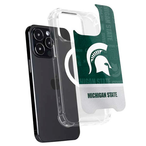 Michigan State University Jersey Split iPhone 15 Pro Max MagSafe Case