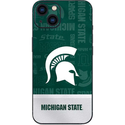 Michigan State University Jersey Split iPhone 15 Skin