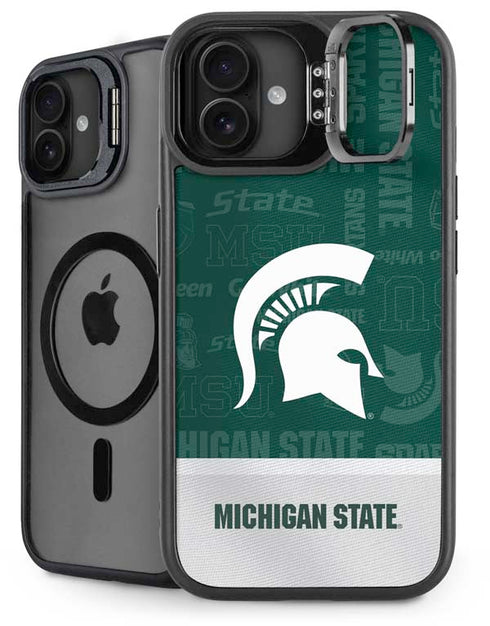 Michigan State University Jersey Split iPhone 16 Kickstand Case