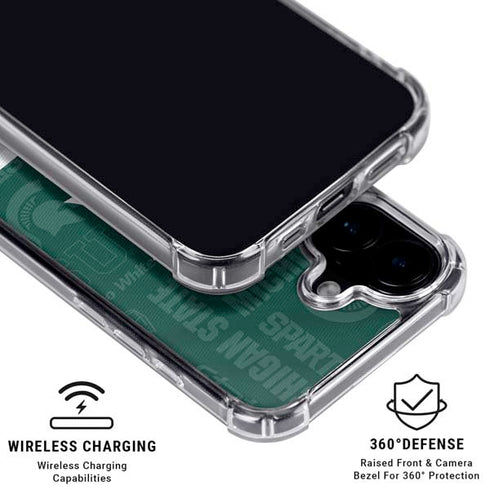 Michigan State University Jersey Split iPhone 16 MagSafe Case