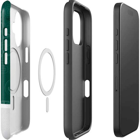 Michigan State University Jersey Split iPhone 16 Magsafe Impact Case