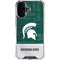 Michigan State University Jersey Split iPhone 16 Plus Clear Case