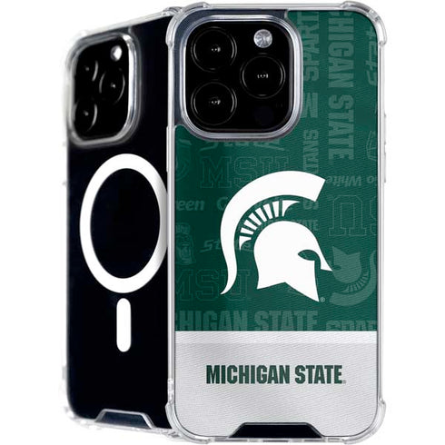 Michigan State University Jersey Split iPhone 16 Pro MagSafe Case