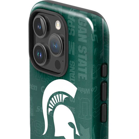 Michigan State University Jersey Split iPhone 16 Pro Max Impact Case