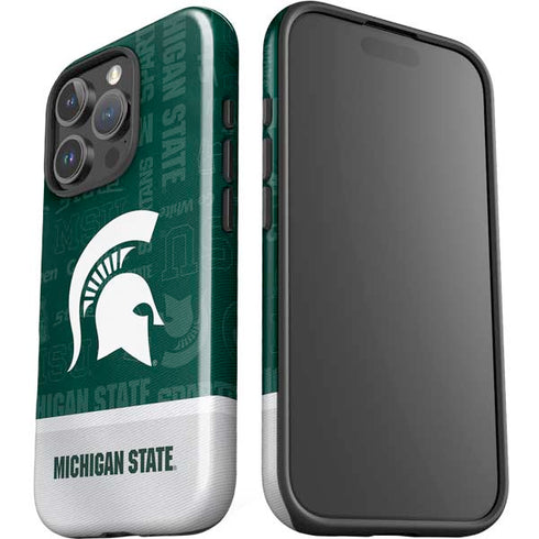 Michigan State University Jersey Split iPhone 16 Pro Max Impact Case