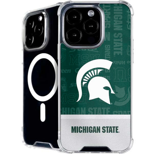 Michigan State University Jersey Split iPhone 16 Pro Max MagSafe Case