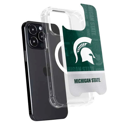 Michigan State University Jersey Split iPhone 16 Pro Max MagSafe Case