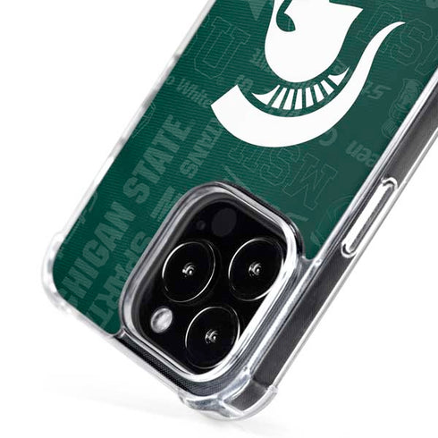 Michigan State University Jersey Split iPhone 16 Pro Max MagSafe Case