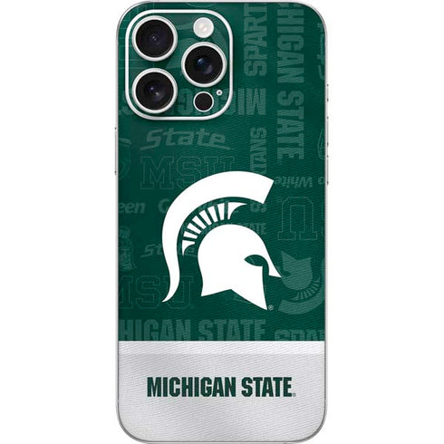 Michigan State University Jersey Split iPhone 16 Pro Max Skin