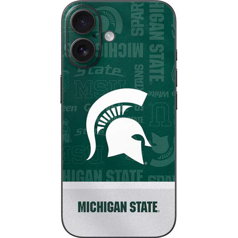 Michigan State University Jersey Split iPhone 16 Skin
