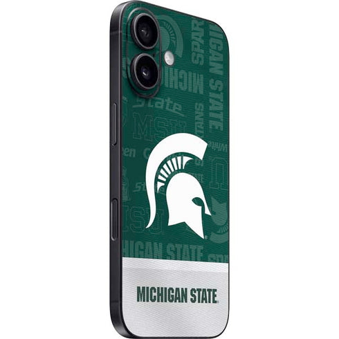 Michigan State University Jersey Split iPhone 16 Skin