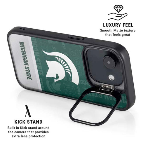 Michigan State University Jersey Split iPhone 16e Kickstand Case