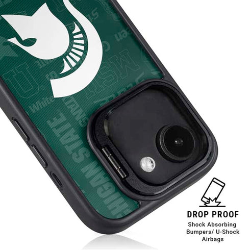 Michigan State University Jersey Split iPhone 16e Kickstand Case