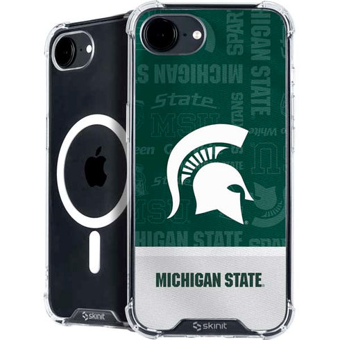 Michigan State University Jersey Split iPhone 16e MagSafe Case
