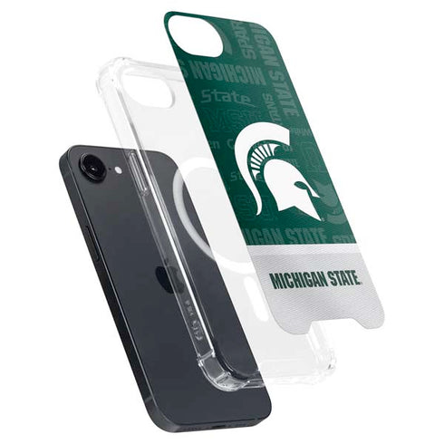 Michigan State University Jersey Split iPhone 16e MagSafe Case