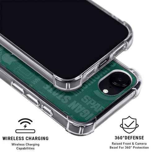 Michigan State University Jersey Split iPhone 16e MagSafe Case