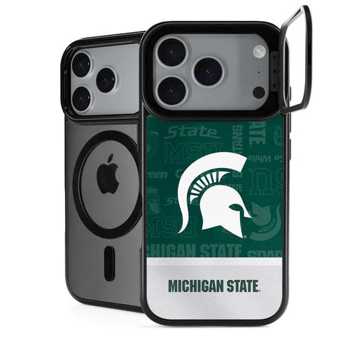 Michigan State University Jersey Split iPhone 18 Pro Max Kickstand Case