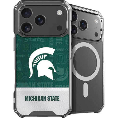 Michigan State University Jersey Split iPhone 18 Pro Max MagSafe Case