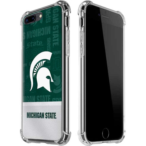Michigan State University Jersey Split iPhone 7/8 Plus Clear Case