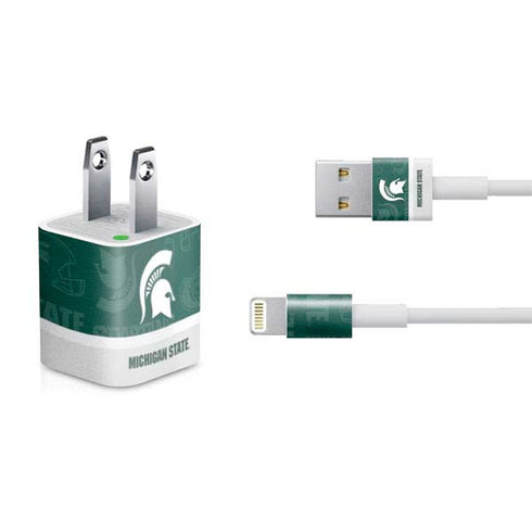 Michigan State University Jersey Split iPhone Charger (5W USB) Skin