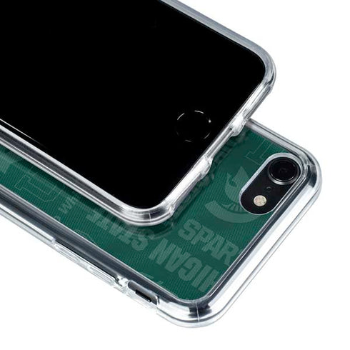 Michigan State University Jersey Split iPhone SE (2nd & 3rd Gen) Clear Case