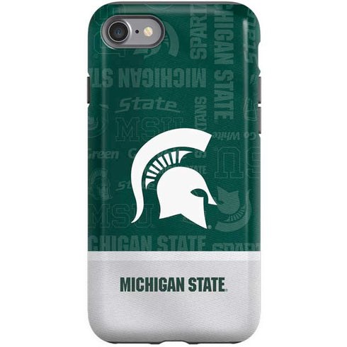 Michigan State University Jersey Split iPhone SE (2nd & 3rd Gen) Pro Case