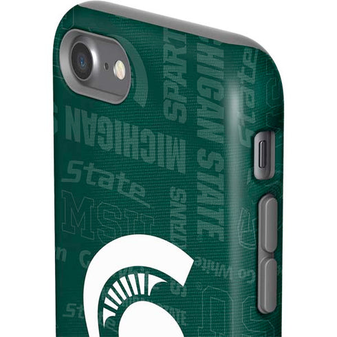 Michigan State University Jersey Split iPhone SE (2nd & 3rd Gen) Pro Case