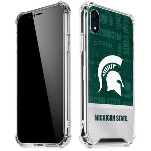 Michigan State University Jersey Split iPhone XR Clear Case