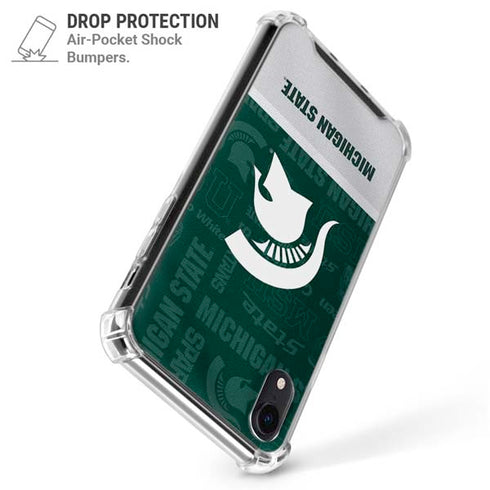 Michigan State University Jersey Split iPhone XR Clear Case