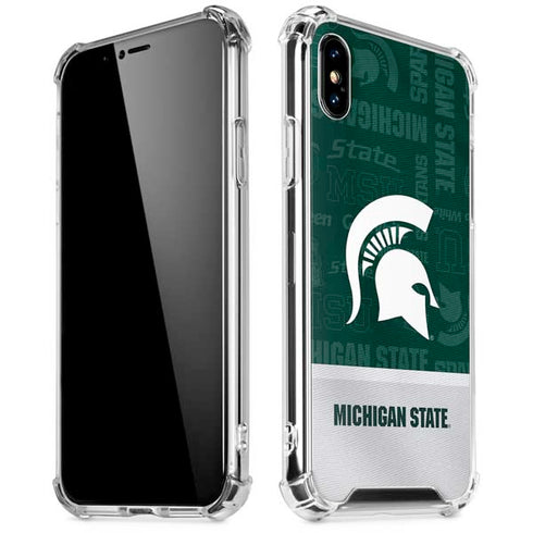 Michigan State University Jersey Split iPhone XS Max Clear Case