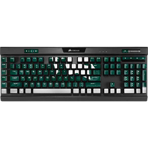 Michigan State University Jersey Split K95 RGB PLATINUM Mechanical Gaming Keyboard Skin