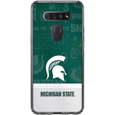 Michigan State University Jersey Split LG K51/Q51 Clear Case