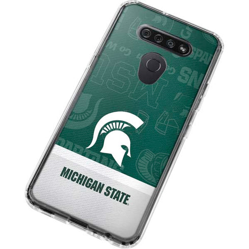Michigan State University Jersey Split LG K51/Q51 Clear Case