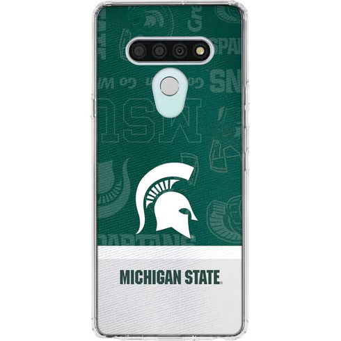 Michigan State University Jersey Split LG Stylo 6 Clear Case